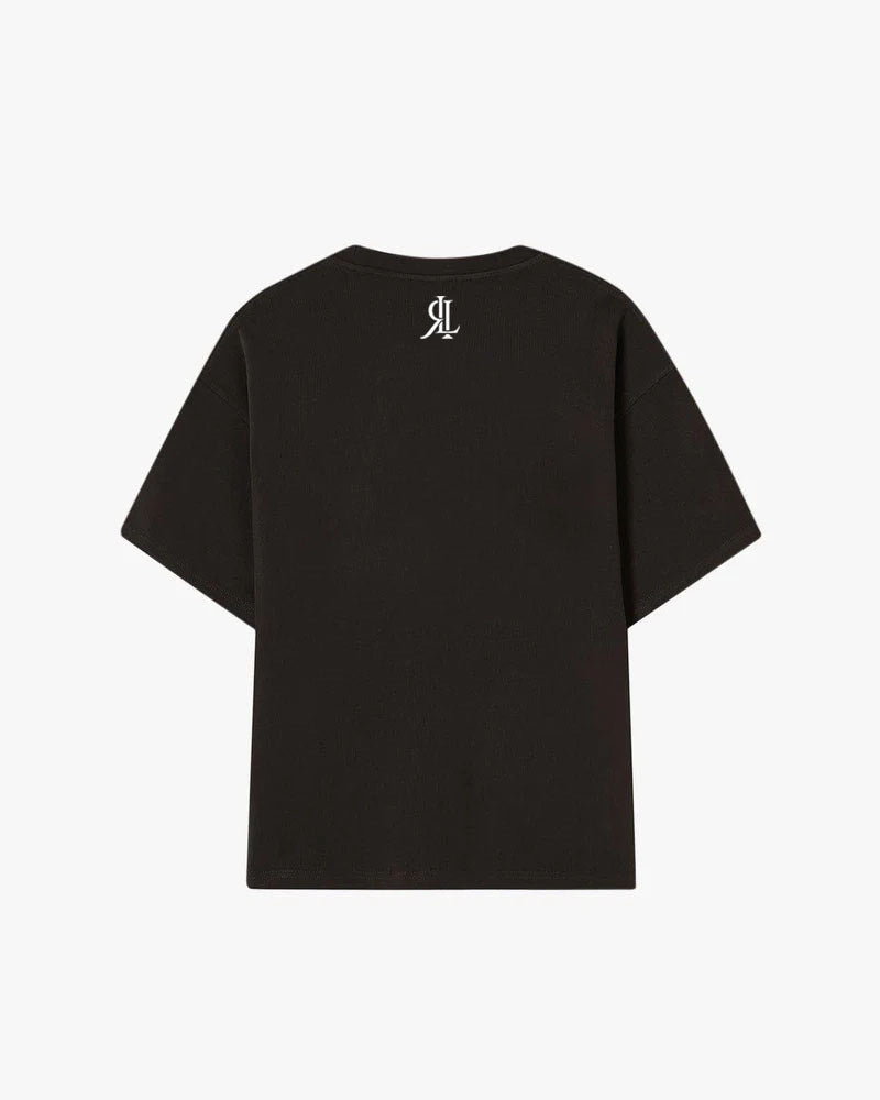 T-shirt noir imprimé joconde