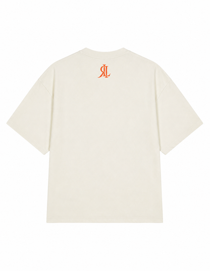 T-shirt beige imprimé joconde